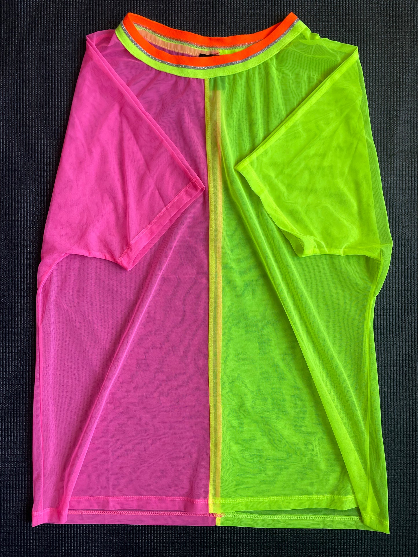 Positively Grounded Split Color Mesh Tee